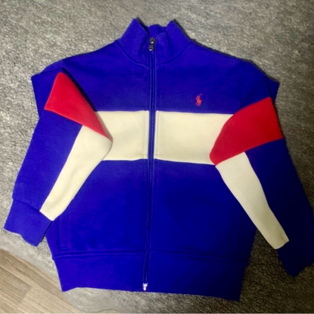Polo by Ralph Lauren Blue, White and Red collared Jacket